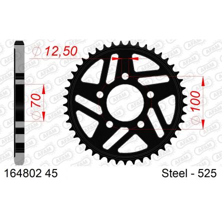 Couronne Afam 525 acier 164802