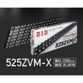 Chaîne de transmission D.I.D 525 ZVM-X Glossy Black 0