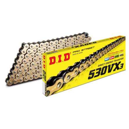 Chaîne de transmission D.I.D 530VX3 Or/Noir