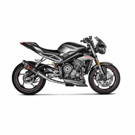 Silencieux + raccord décatalysé Akrapovic pour Triumph 765 Street Triple 20-22