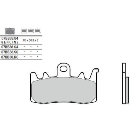 Plaquettes de frein avant Brembo 07BB3884