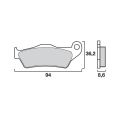 Plaquettes de frein arrière Brembo 07BB28SP 0