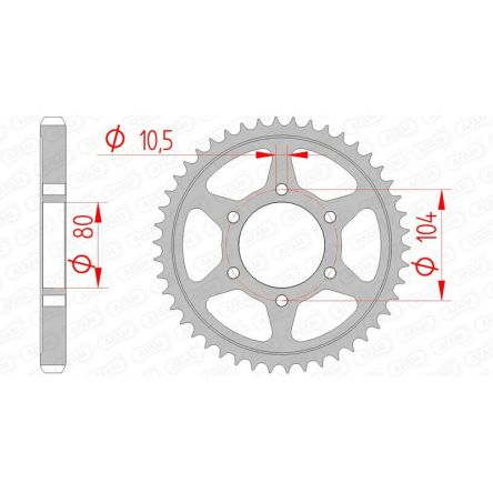Couronne Afam 530 acier 16604