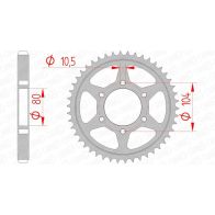 Couronne Afam 530 acier 16604