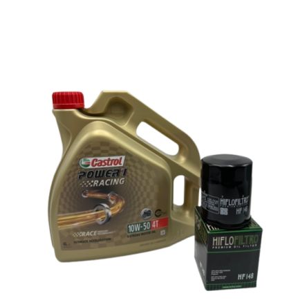 Pack 4L d'huile Castrol Power 1 Ultimate 10W-50 + Filtre a huile HF148 offert