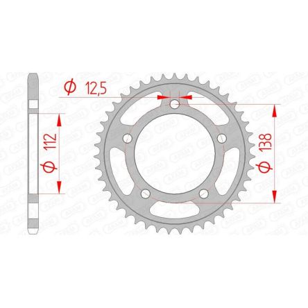 Couronne Afam 520 acier 10627