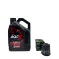 Pack 4L d'huile MOTUL 300V 10W-40 + Filtre a huile offert HF303 0