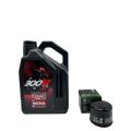 Pack 4L d'huile MOTUL 300V 10W-40 + Filtre a huile offert HF160 0