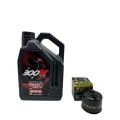 Pack 4L d'huile MOTUL 300V 15W-50 + Filtre a huile Hiflofiltro Racing HF160RC 0