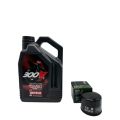 Pack 4L d'huile MOTUL 300V 15W-50 + Filtre a huile HF160 offert 0
