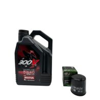 Pack 4L d'huile MOTUL 300V 5W-40 + Filtre a huile HF303 offert