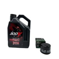 Pack 4L d'huile MOTUL 300V 5W-40 + Filtre a huile HF160 offert