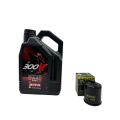 Pack 4L d'huile MOTUL 300V 5W-40 + Filtre a huile Hiflofiltro Racing HF303RC 0