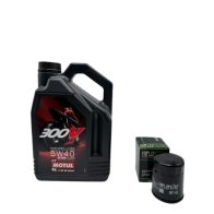 Pack 4L d'huile MOTUL 300V 5W-40 + Filtre a huile HF148 offert