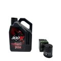Pack 4L d'huile MOTUL 300V 5W-40 + Filtre a huile HF148 offert 0