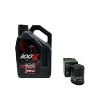 Pack 4L d'huile MOTUL 300V 15W-50 + Filtre a huile HF148 offert