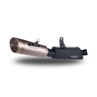 Demi ligne Spark titane Grid-O catalysée avec silencieux noir pour Triumph Street Triple 765 R/RS/S 20-22
