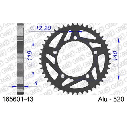 Couronne Afam 520 alu 165601