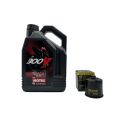 Pack 4L d'huile MOTUL 300V 15W-50 + Filtre a huile Hiflofiltro Racing HF204RC 0