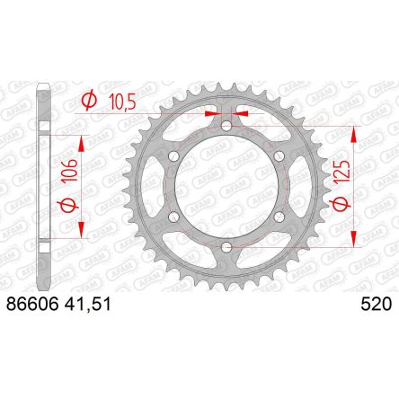 Couronne Afam 520 acier 86606