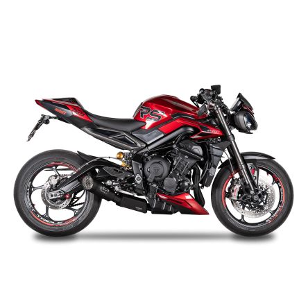 Ligne complète basse noire Grid-O titane pour Triumph 765 Street Triple 23-26