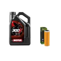 Pack 4L d'huile MOTUL 300V 0W-30 + Filtre a huile HF159 offert