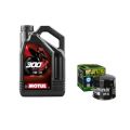 Pack 4L d'huile MOTUL 300V 0W-30 + Filtre a huile HF153 offert 0