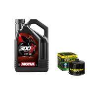 Pack 4L d'huile MOTUL 300V 0W-30 + Filtre a huile Hiflofiltro Racing HF160RC