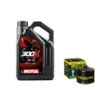 Pack 4L d'huile MOTUL 300V 0W-30 + Filtre a huile Hiflofiltro Racing HF160RC 0