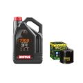 Pack 4L d'huile MOTUL 7100 5W-40 + Filtre a huile Hiflofiltro Racing HF153RC 0