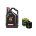 Pack 4L d'huile MOTUL 7100 5W-40 + Filtre a huile Hiflofiltro Racing HF303RC 0