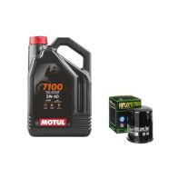 Pack 4L d'huile MOTUL 7100 5W-40 + Filtre a huile offert HF148
