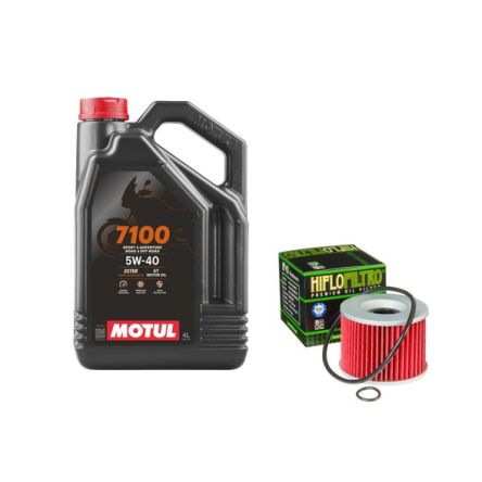 Pack 4L d'huile MOTUL 7100 5W-40 + Filtre a huile offert HF401