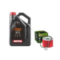 Pack 4L d'huile MOTUL 7100 5W-40 + Filtre a huile offert HF401 0