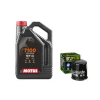 Pack 4L d'huile MOTUL 7100 10W-40 + Filtre a huile offert HF303