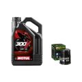 Pack 4L d'huile MOTUL 300V 10W-50 + Filtre a huile HF148 offert 0