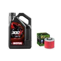 Pack 4L d'huile MOTUL 300V 10W-50 + Filtre a huile offert HF145