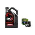 Pack 4L d'huile MOTUL 300V 10W-50 + Filtre a huile offert HF153 0