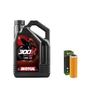 Pack 4L d'huile MOTUL 300V 10W-50 + Filtre a huile offert HF159