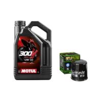 Pack 4L d'huile MOTUL 300V 10W-50 + Filtre a huile offert HF303