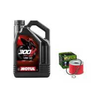 Pack 4L d'huile MOTUL 300V 10W-50 + Filtre a huile offert HF401