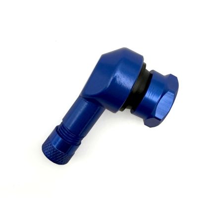 Valve coudée bleue à l'unité