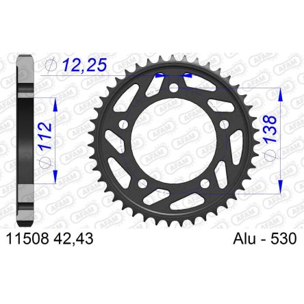 Couronne Afam 525 acier 11508