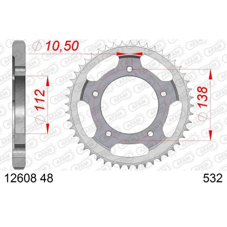 Couronne Afam 532 acier 12608
