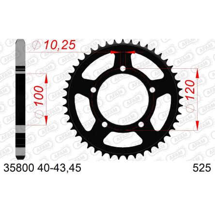 Couronne Afam 525 acier 35800