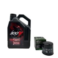 Pack 4L d'huile MOTUL 300V 10W-40 + Filtre a huile offert HF204