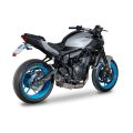 Ligne complète homologuée Spark inox basse Grid-O pour Yamaha R7/MT-07 21-26 2