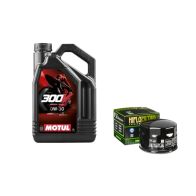 Pack 4L d'huile MOTUL 300V 0W-30 + Filtre a huile HF565 offert