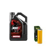 Pack 4L d'huile MOTUL 300V 0W-30 + Filtre a huile HF650 offert
