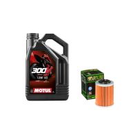 Pack 4L d'huile MOTUL 300V 10W-40 + Filtre a huile offert HF152